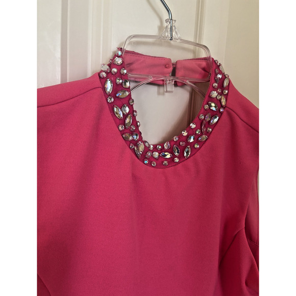 Honey And Rosie Girls Sleeveless Pink Dress Sequin Size 16 Pageant Interview - Picture 4 of 5